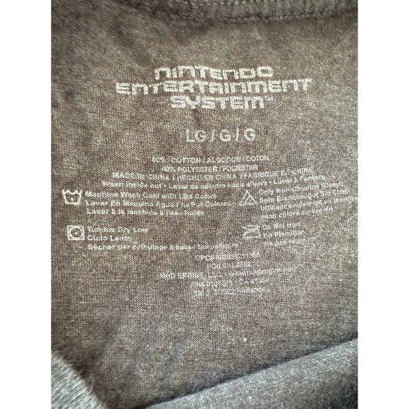 Nintendo Logo T-Shirt Gray Men's Size Large Nintendo Tee Classically Trained - Picture 6 of 6